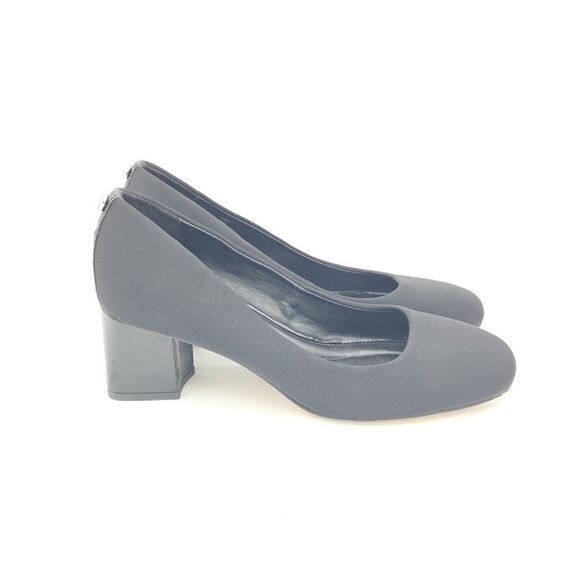 Donald Pliner Black Women's Size 8.5 Block Heel Square Toe  Audrey  EUC - Picture 5 of 8